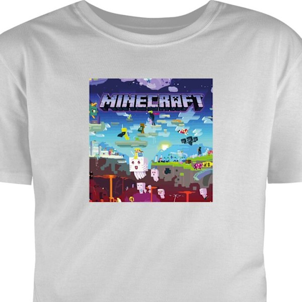 Barn-T-shirt | Bekväm T-shirt för Barn Minecraft grå 7-8 År