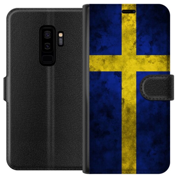 Samsung Galaxy S9+ Lompakkokotelo Ruotsin Lippu