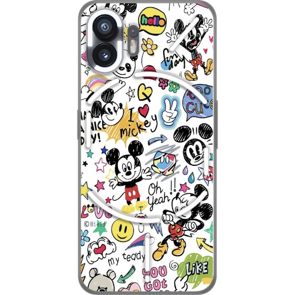 Nothing Phone (2) Gennemsigtig cover Mickey Mouse