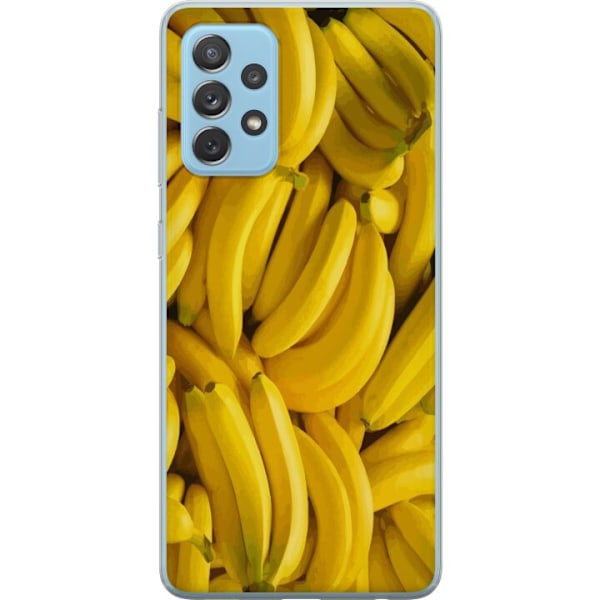 Samsung Galaxy A52 5G Genomskinligt Skal Banana Pattern – lekfullt mönster med gula bananer