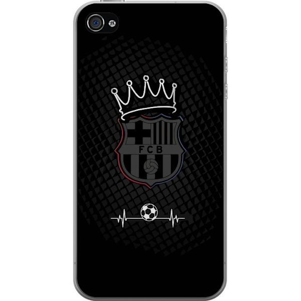 Apple iPhone 4s Gennemsigtig cover FC Barcelona Emblem Fodboldmotiv Blå Rød Klubmærke Catalonien La Liga Fans Populært Ikonisk