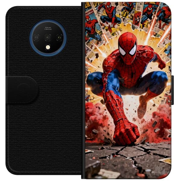 Kompatibel Tegnebogsetui til OnePlus 7T Spider Man action