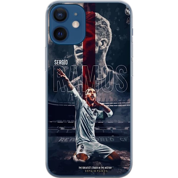 Apple iPhone 12 mini Läpinäkyvä kuori Ramos Jalkapallolegenda Motiivi Pelaaja Real Madrid Espanja Takaisin Ikoni Nimi Jalkapallotähti Urheilu