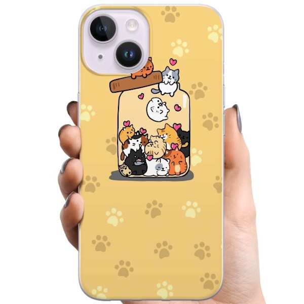 Apple iPhone 15 TPU Mobilskal Katter i burk