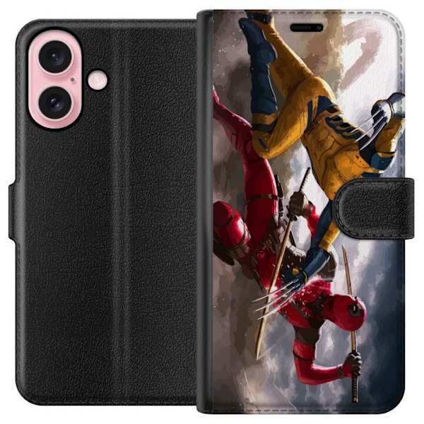 Apple iPhone 16 Tegnebogsetui Wolverine Deadpool