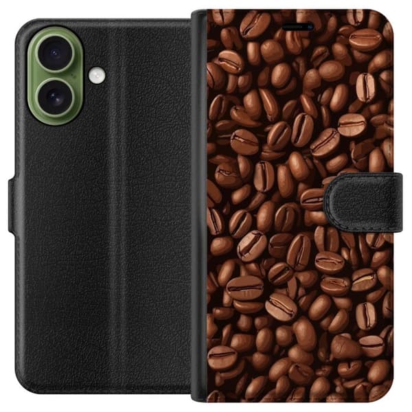 Kompatibel Tegnebogsetui til Apple iPhone 17 Kaffebönor närbild brun
