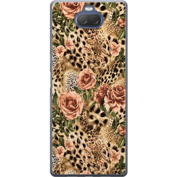 Kompatibelt Mobilskal till Sony Xperia 10 Plus Bruna leopardrosor brun