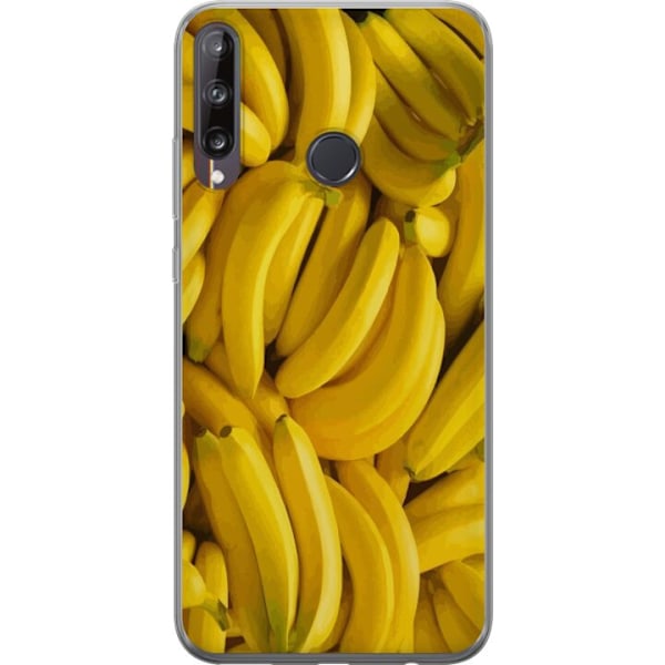 Huawei P40 lite E Genomskinligt Skal Banana Pattern – lekfullt mönster med gula bananer