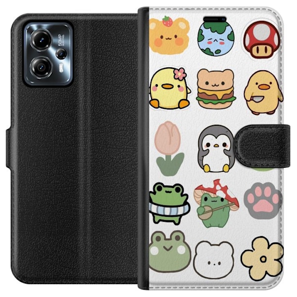 Motorola Moto G13 Plånboksfodral Kawaii Friends – söta fig