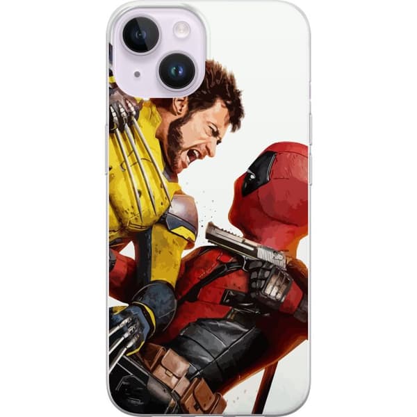 Kompatibelt Mobildeksel til Apple iPhone 14 Deadpool & Wolverine