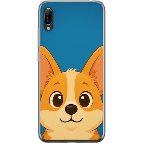 Huawei Y6 Pro (2019) Läpinäkyvä kuori Hello Corgi