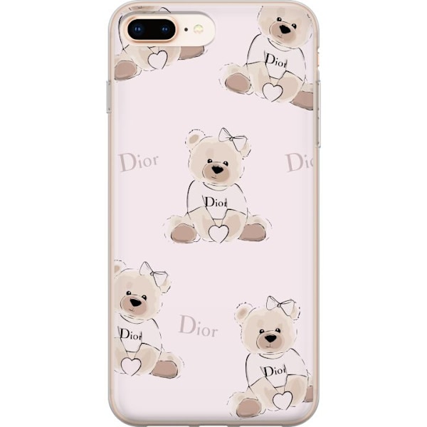 Apple iPhone 8 Plus Läpinäkyvä kuori Teddy Dior Vibes - yle
