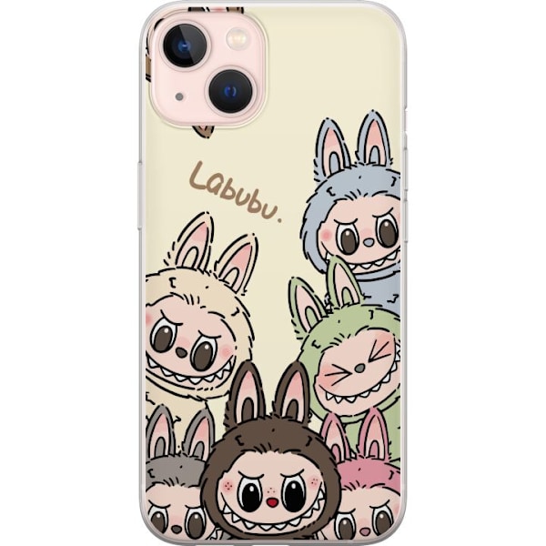 Apple iPhone 13 Genomskinligt Skal Labubu Pastel Collection