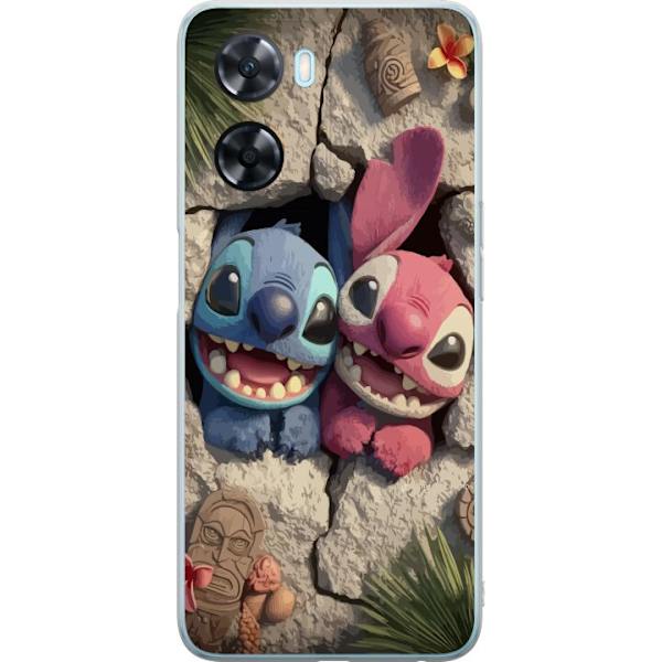 OnePlus Nord N20 SE Läpinäkyvä kuori Stitch Angel Lilo & Stitch Motiivi Disney Rakkaus Sarjakuvahahmo Suosittu Sininen Avaruusolio Hauska Disney-el