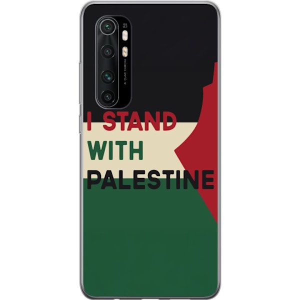 Xiaomi Mi Note 10 Lite Genomskinligt Skal Stand with Palestine – solidaritetsdesign med starkt budskap