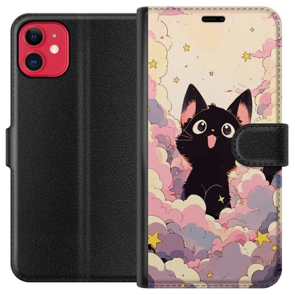 Kompatibel Tegnebogsetui til Apple iPhone 11 Kawaii Kat