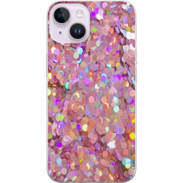 Kompatibelt Mobildeksel til Apple iPhone 14 Rosa Glitter