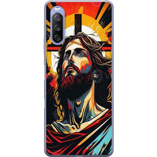 Sony Xperia 10 III Läpinäkyvä kuori Jeesus ja Kortti - usko