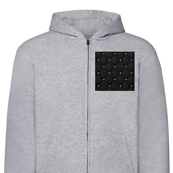 Zip-Hoodie | Huvtröja med Dragkedja för Vuxna Lyxigt grå S