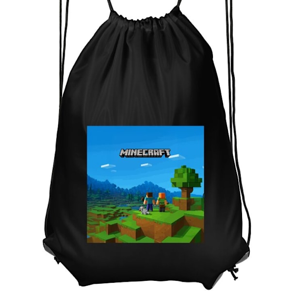 Gymnastikpose | Let Træningstaske til Voksne Minecraft Nøglekunst sort Voksen