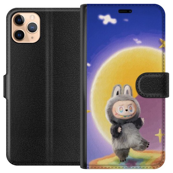 Apple iPhone 11 Pro Max Lompakkokotelo Labubu Neon Pop - Neonv