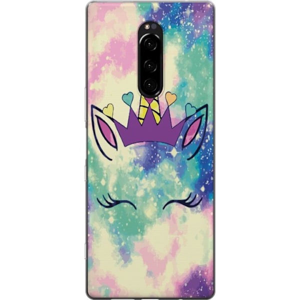 Sony Xperia 1 Genomskinligt Skal Unicorn Face