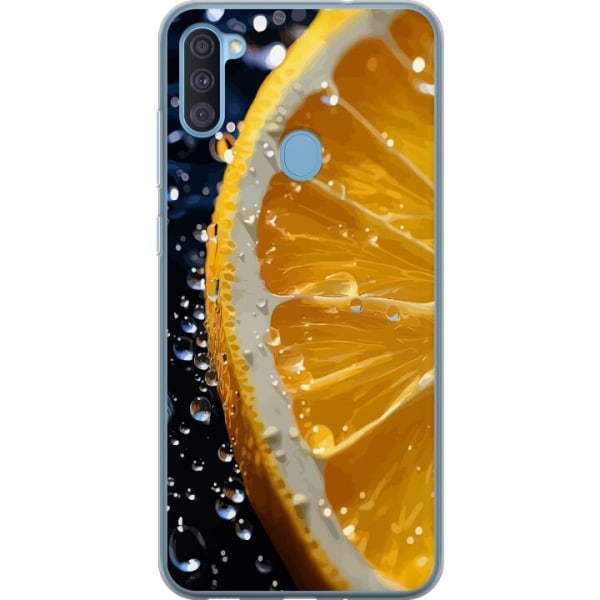 Samsung Galaxy A11 Gennemsigtig cover Appelsin