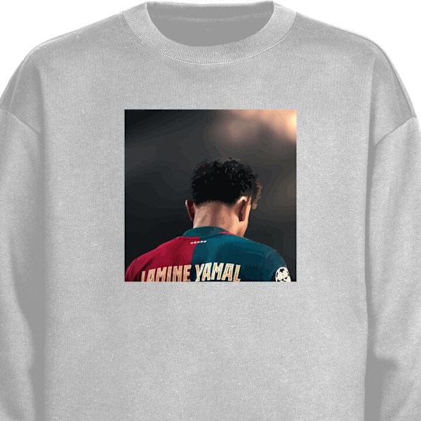 Sweatshirt til Voksne | Klassisk Collegebluse Lamine Yamal grå XXL