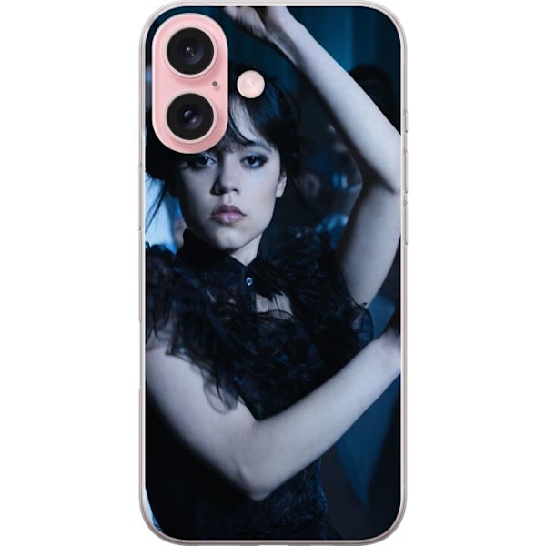 Apple iPhone 16 Gjennomsiktig deksel Wednesday Addams