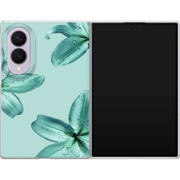 Kompatibelt Mobildeksel til Samsung Galaxy Z Fold8 Turkise liljer turkis
