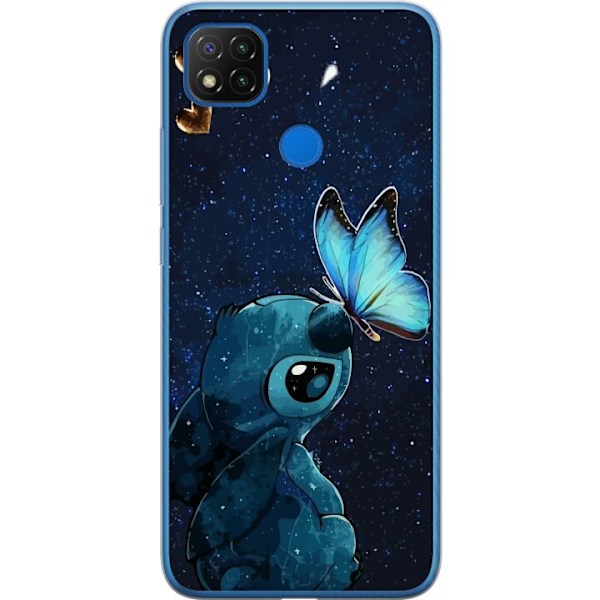 Xiaomi Redmi 9C Genomskinligt Skal Stitch fjärill