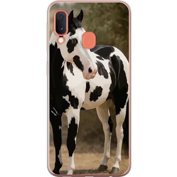 Samsung Galaxy A20e Läpinäkyvä kuori Kaunis Hevonen - elegantti hevonen kuva-aihe
