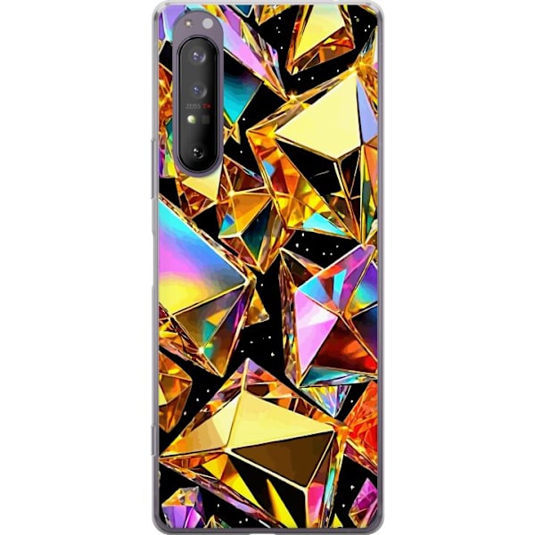 Sony Xperia 1 II Gennemsigtig cover 3D Guld