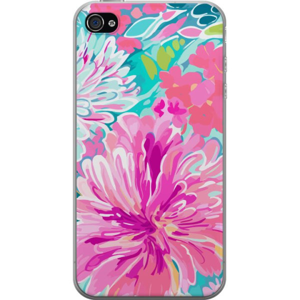 Apple iPhone 4s Gennemsigtig cover Blomsterrebs