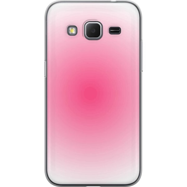 Samsung Galaxy Core Prime Gjennomsiktig deksel Rosa Sky