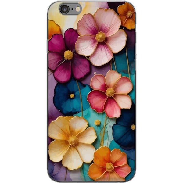 Apple iPhone 6s Plus Gennemsigtig cover Blomster Farver