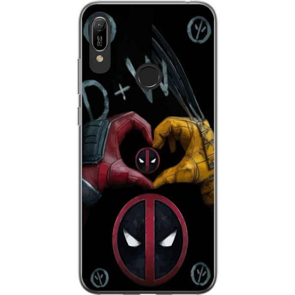 Huawei Y6 (2019) Genomskinligt Skal Deadpool & Wolverine Kärl