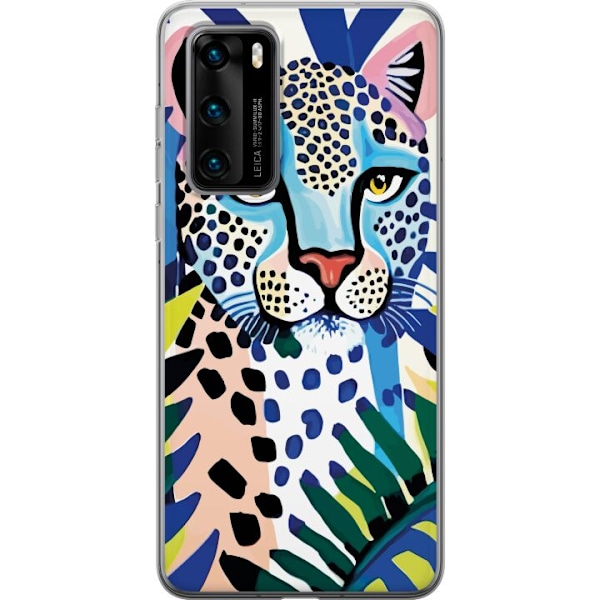 Huawei P40 Gjennomsiktig deksel Levende Leopard