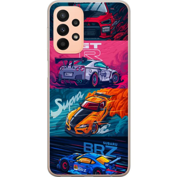 Samsung Galaxy A23 5G Gennemsigtig cover Subaru Racing