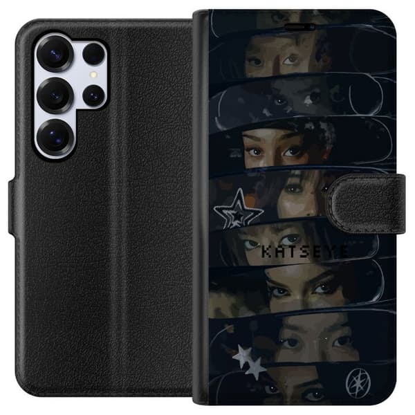 Kompatibel Tegnebogsetui til Samsung Galaxy S26 Ultra KATSEYE sort