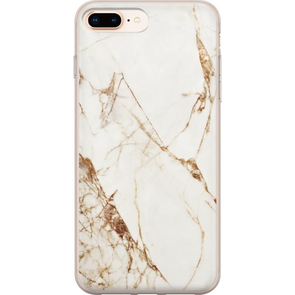 Apple iPhone 7 Plus Gennemsigtig cover Hvid marmor