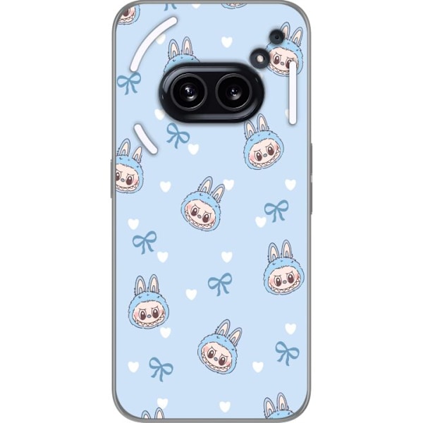 Nothing Phone (2a) Läpinäkyvä kuori Labubu Tuli Henki