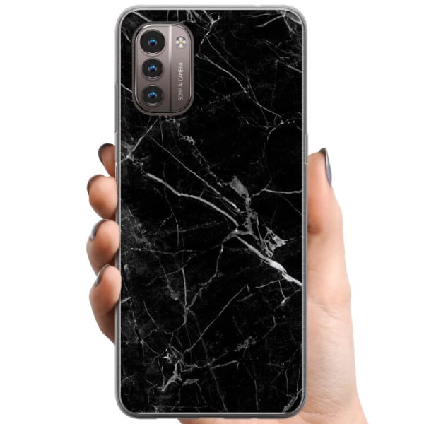 Nokia G21 TPU Mobilskal black marble