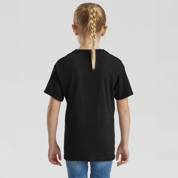 Børne T-shirt Sort 3-4 År Hvid robotrelateret tekst, geometriske symboler og stregkode med et orange felt sort 3-4 År