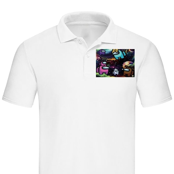 Poloshirt til Voksen | Elegant Poloshirt Among Us Hvid X-Large