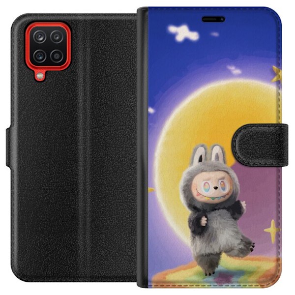 Samsung Galaxy A12 Tegnebogsetui Labubu Neon Pop - Neonfarvet