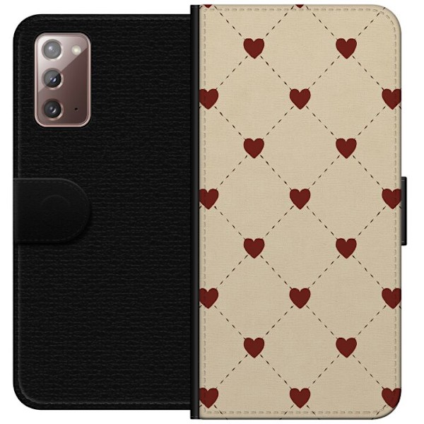 Samsung Galaxy Note20 Tegnebogsetui Hjertegitter