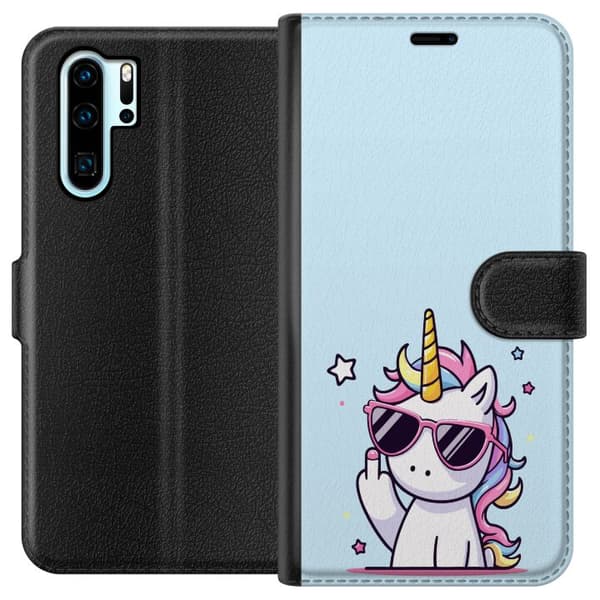 Kompatibelt Lommeboketui til Huawei P30 Pro Einhorn