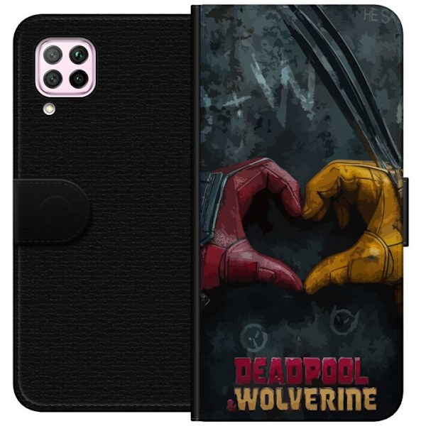 Huawei P40 lite Lompakkokotelo Wolverine Deadpool