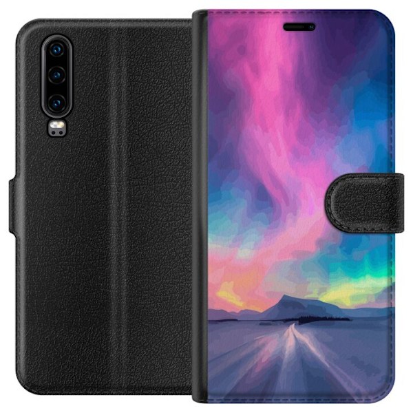 Huawei P30 Tegnebogsetui Nordlys